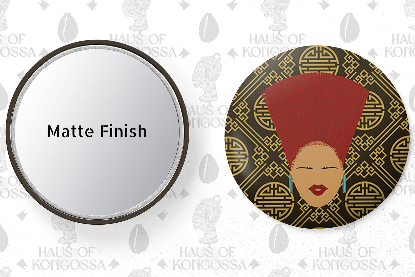 Matte Pocket Mirror, 3 Inch Compact Mirror, Purse Makeup