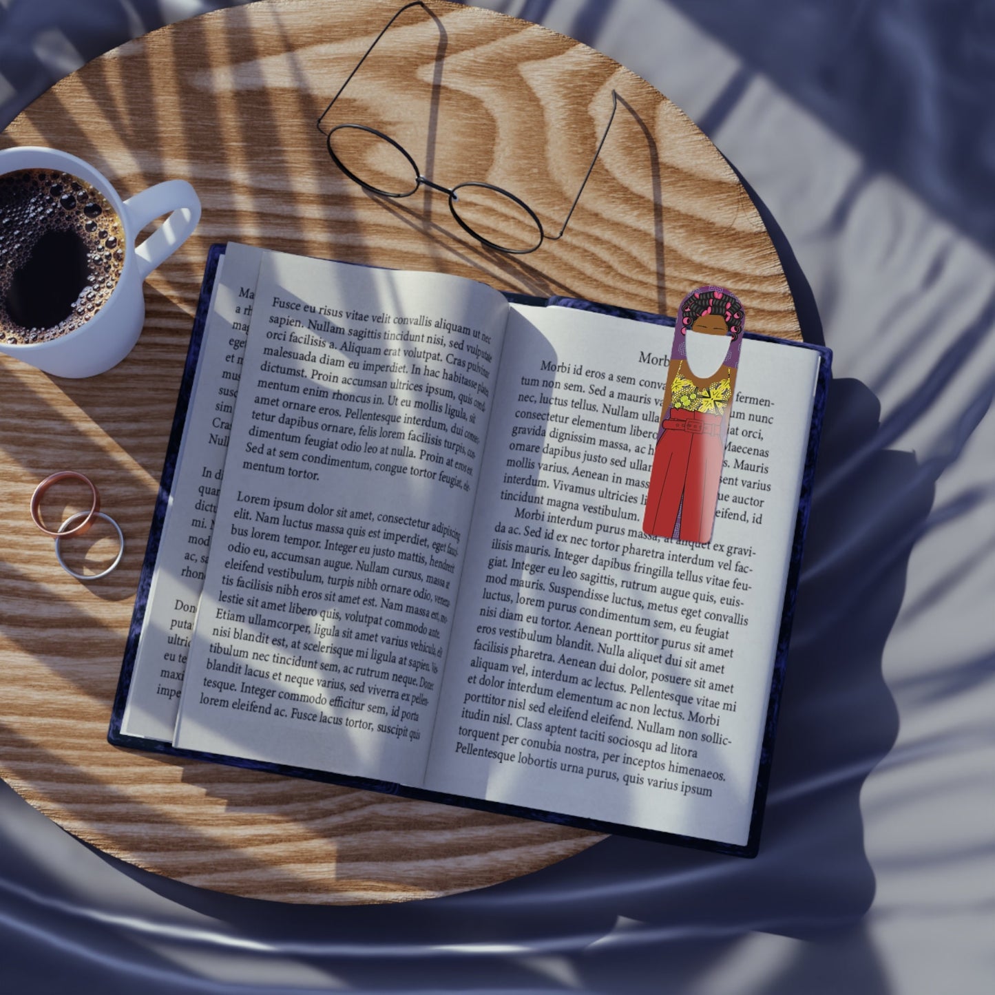 African Bookmark: Chantal in Red Pants - Book Lover Gift