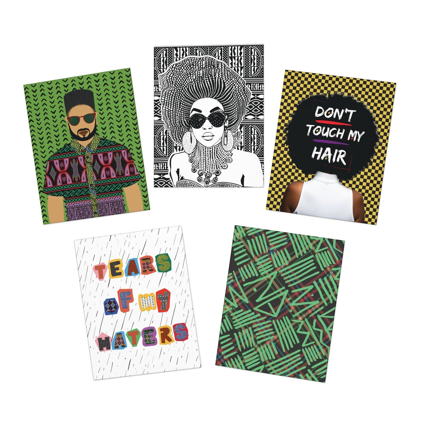 Fine Days Multi-Design African Greeting Cards (5-Pack)