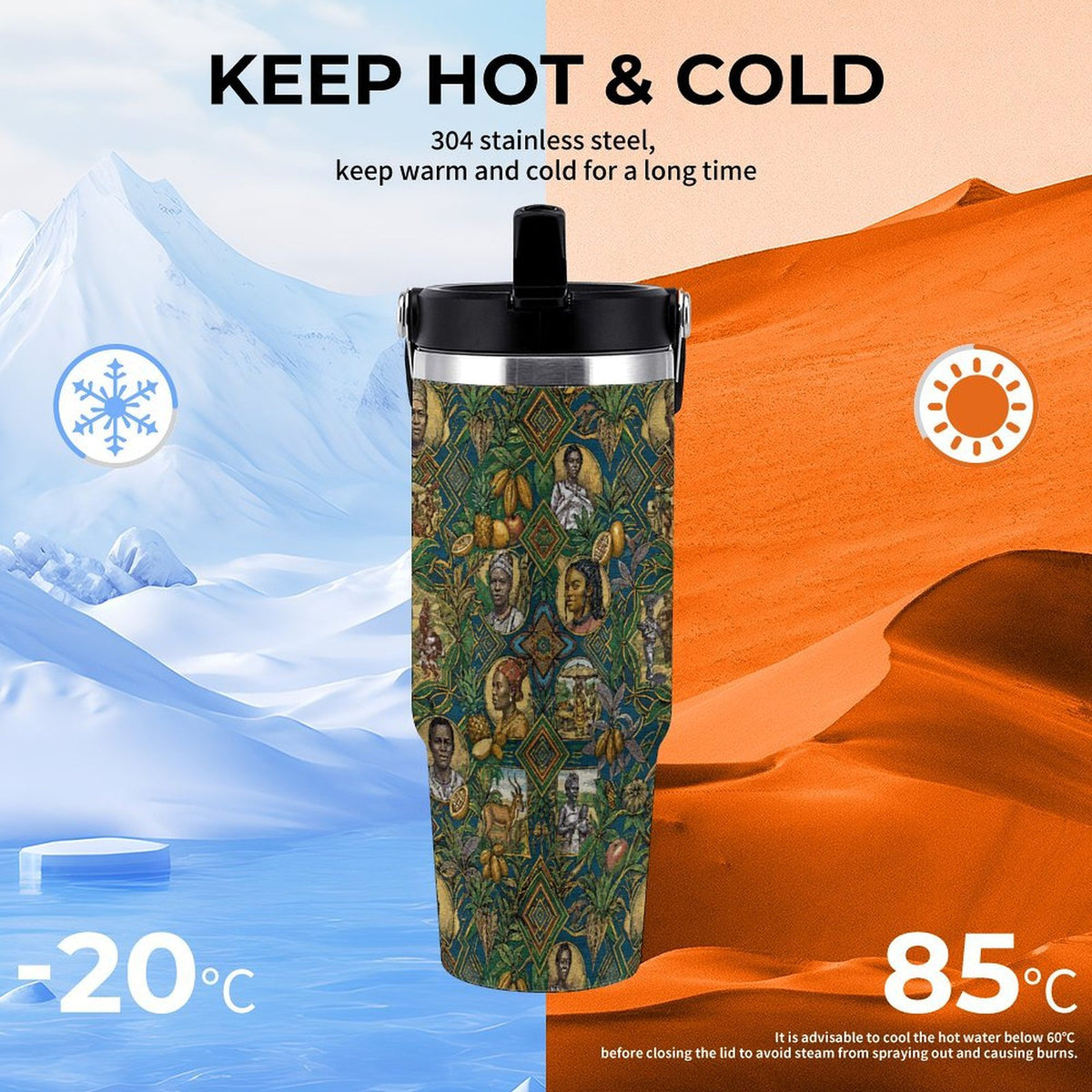 Emerald Currency 30oz Travel Tumbler Stainless Steel with Top Handle