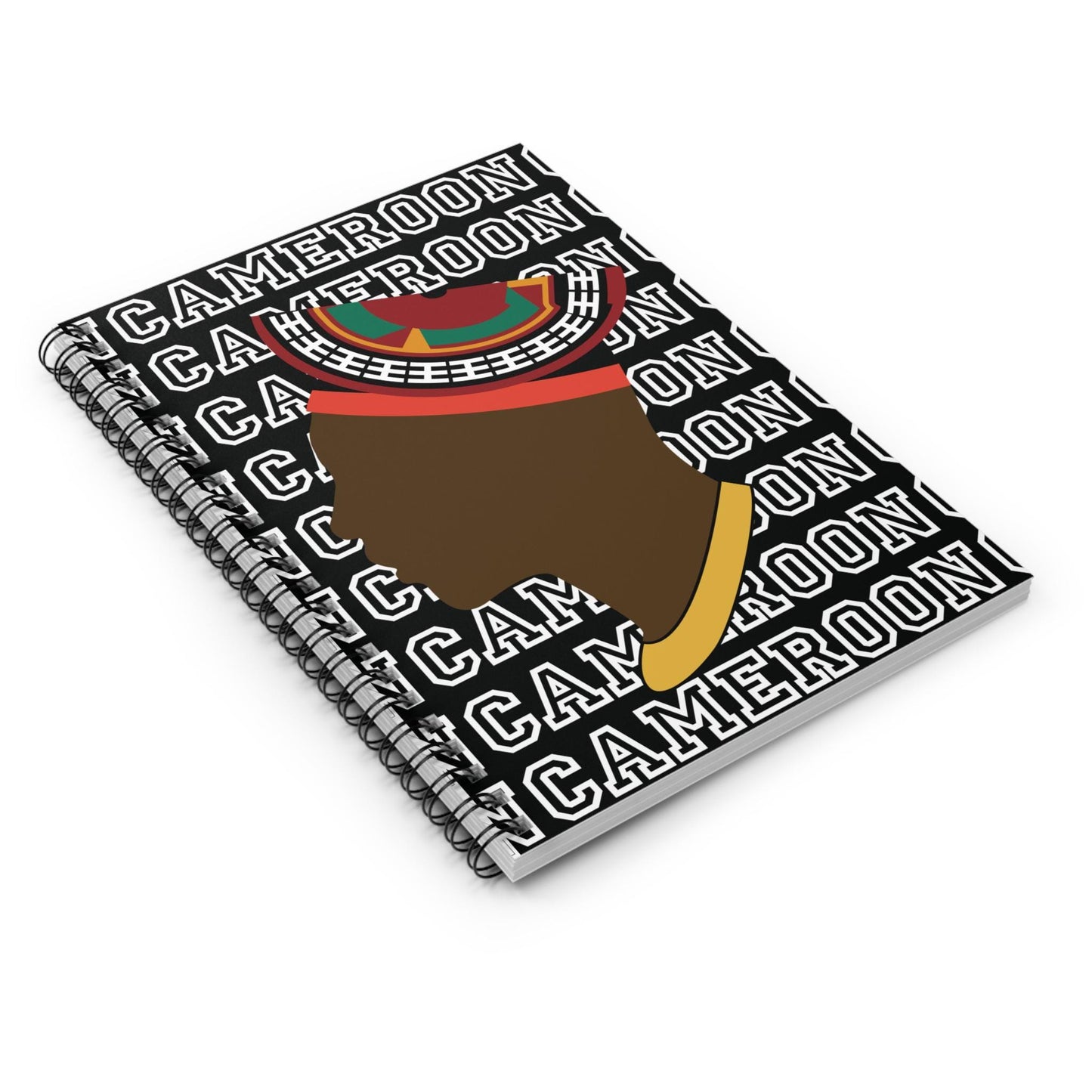 Man in Bamenda Hat on Cameroon - Front Cover Print - Spiral Notebook - Ruled Line