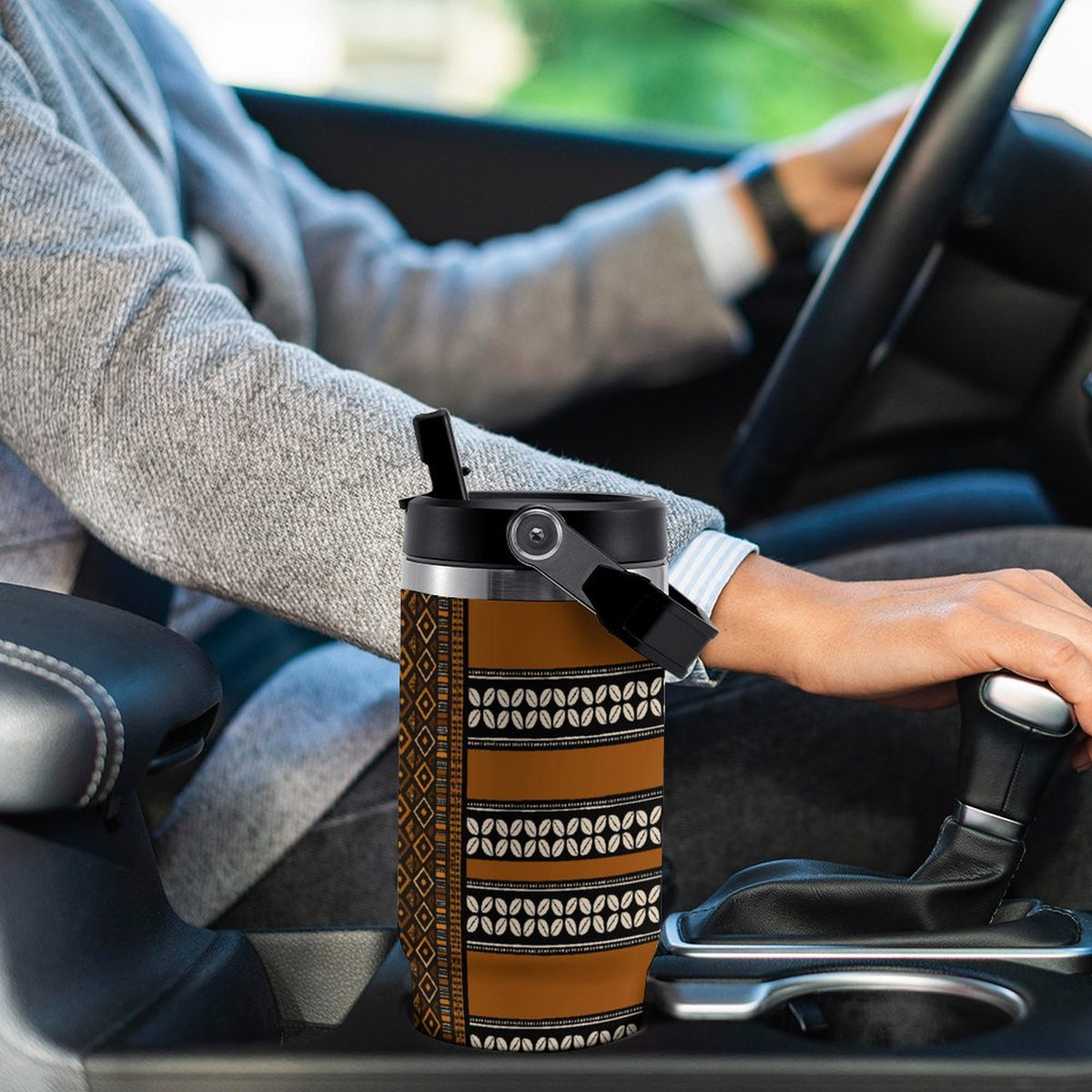 Mudcloth & Cowries 30oz Travel Tumbler Stainless Steel