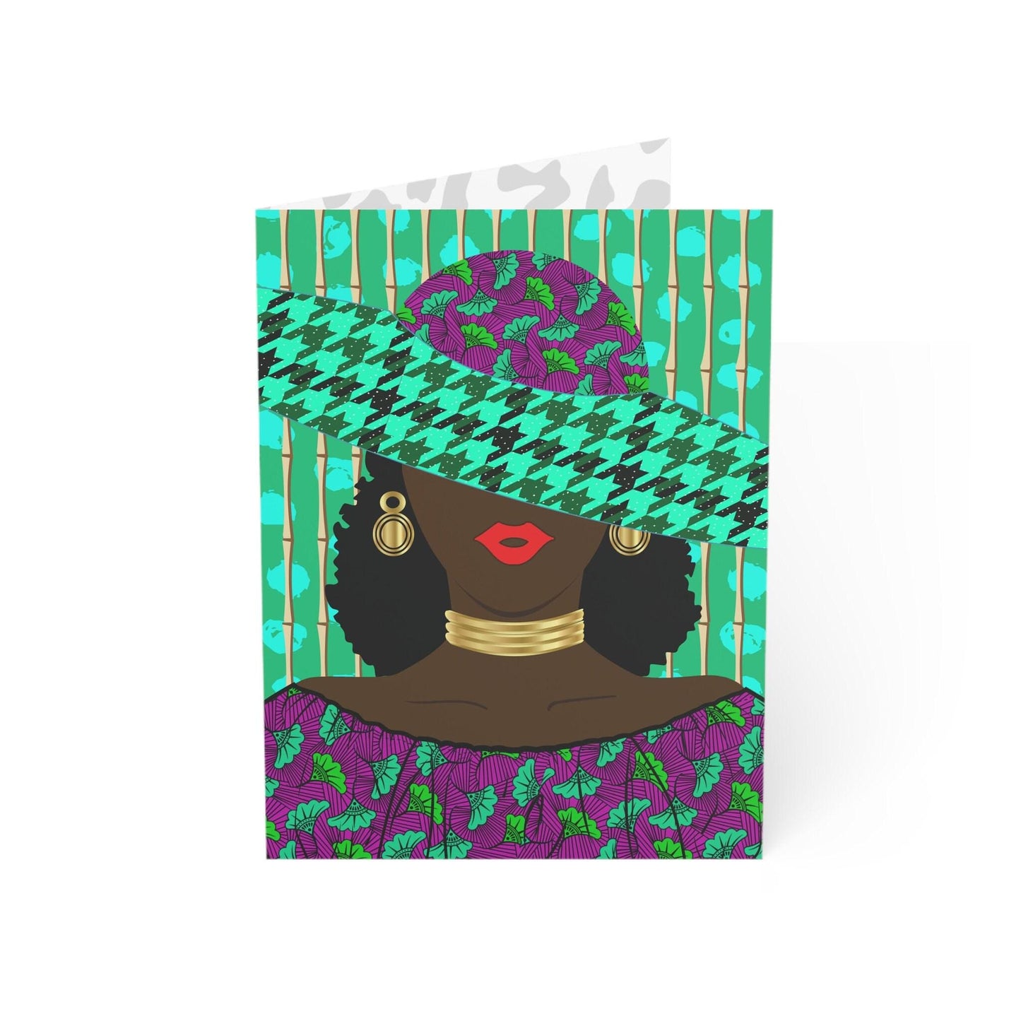 Lady in Waiting African Greeting Cards (1, 10pcs)