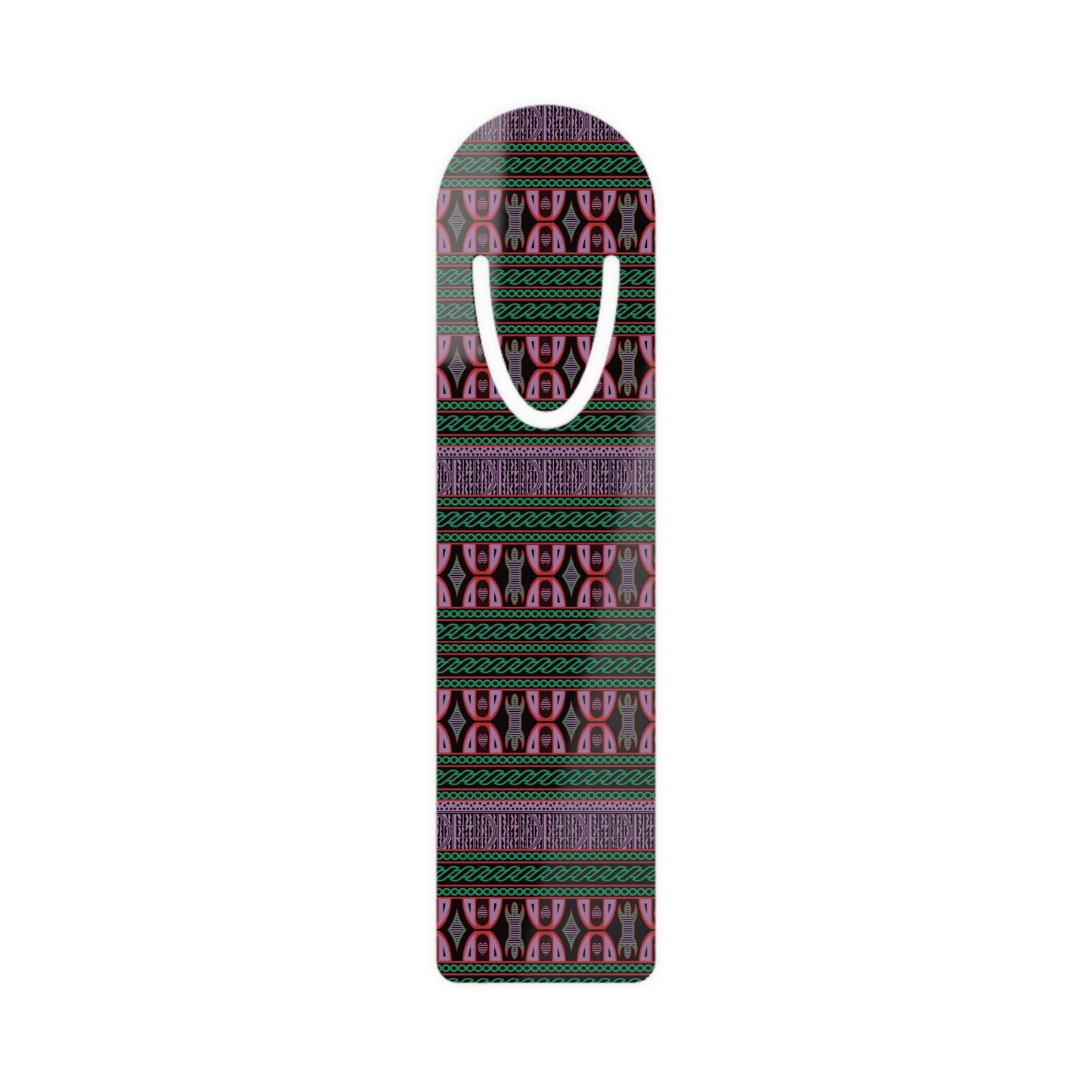 Unique African Bookmark, Purple Toghu African Fabric Print, Ideal Bookworm Gift