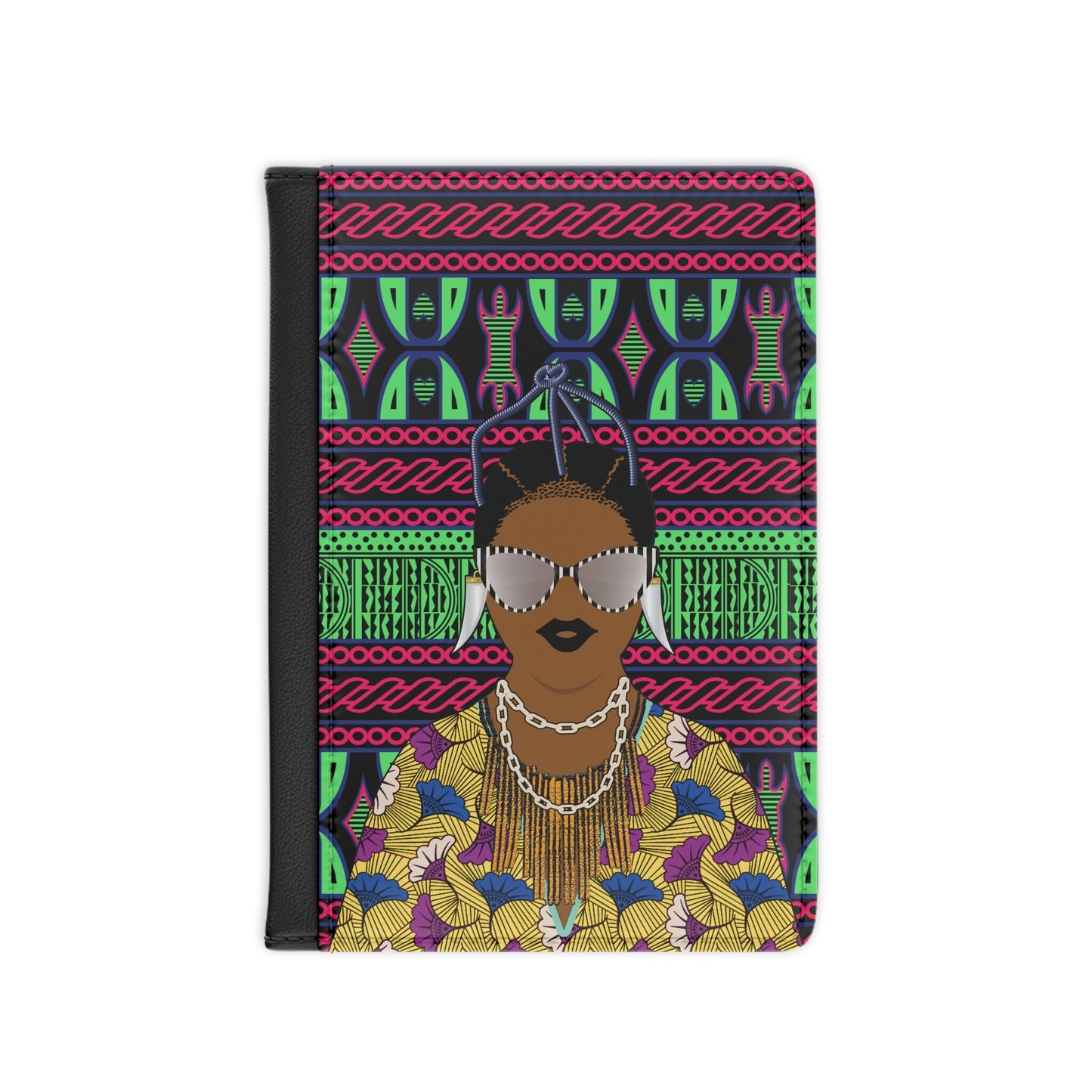 Manyi Floral on Aqua Toghu Passport Cover
