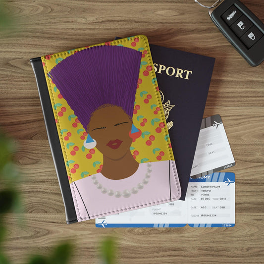 Nef with Purple Hair on Cherries - Passport Cover