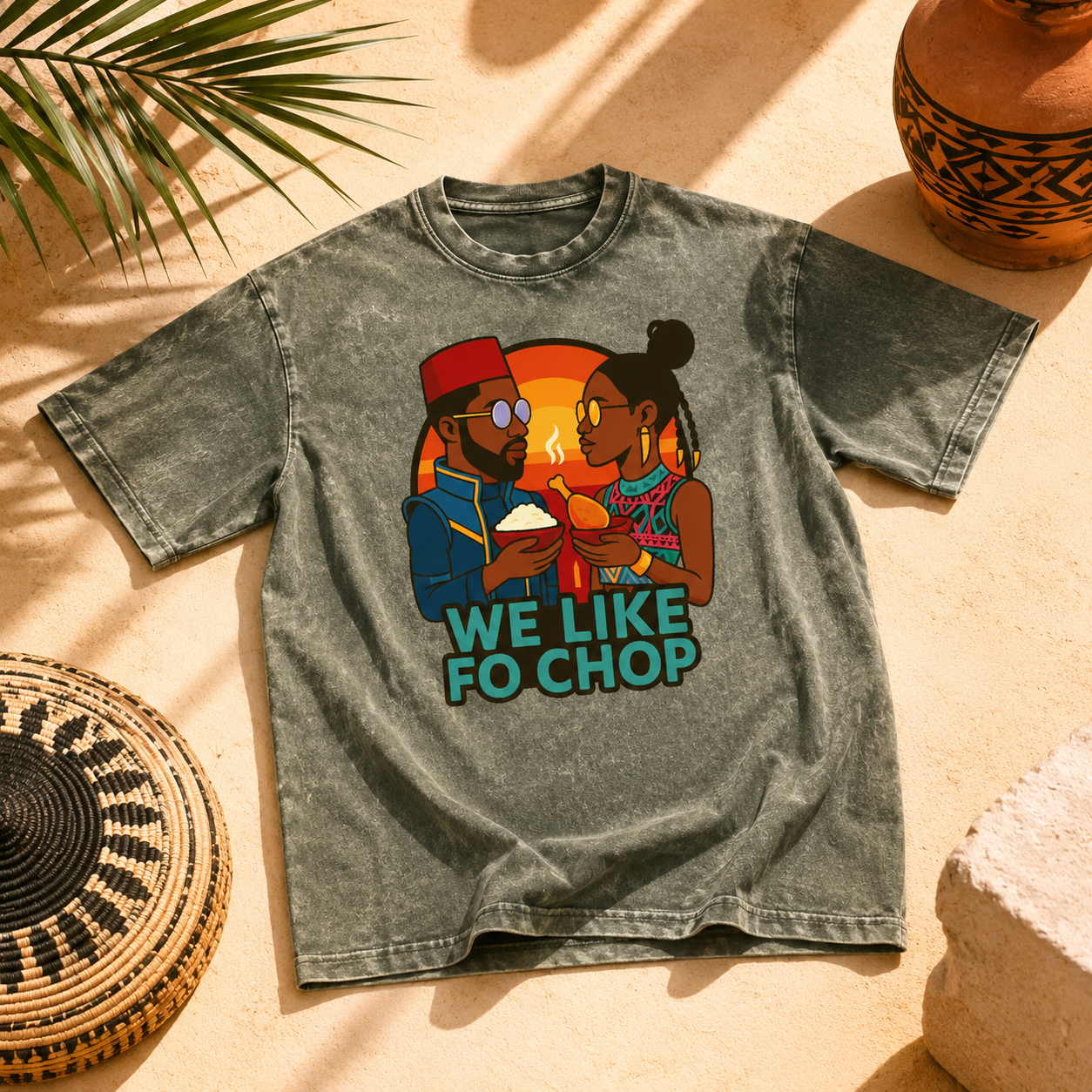 We Like Fo Chop Unisex Heavyweight Vintage Washed T-shirt