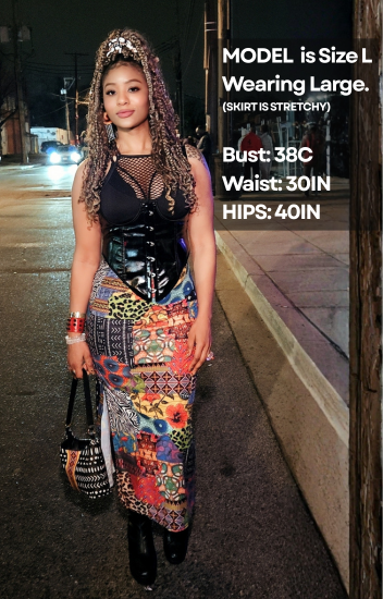 Circle Ankara Maxi Skirt: Women's African Print Side Slit