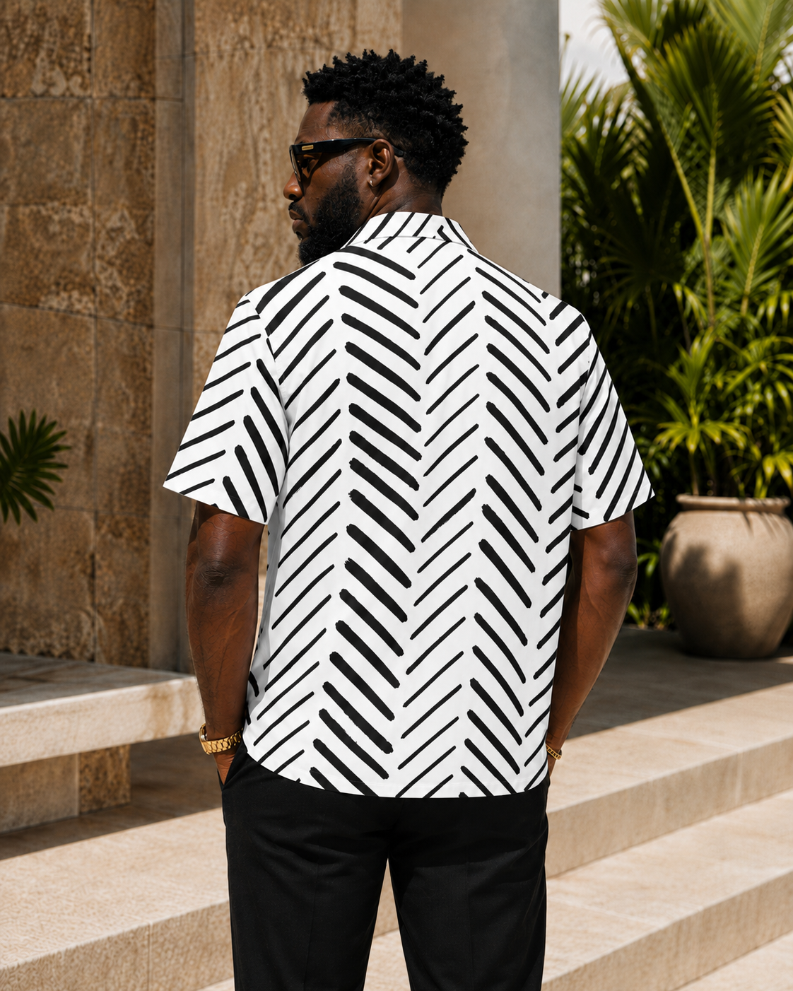 Roger Milla Hawaiian Shirt ,Cameroon Football Legend, Mudcloth Resort Shirt , African Soccer Camp Collar Button Up