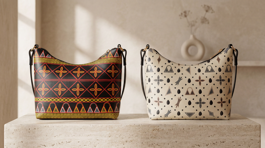 Toghu Print Hobo Bag: Two-Sided Shoulder Handbag